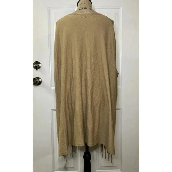 MICHAEL KORS Womens Fridge V-neck Poncho Sweater LARGE/XL Lagenlook Fall Western - Picture 8 of 10
